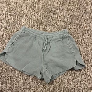 PacSun seafoam green waffle shorts
